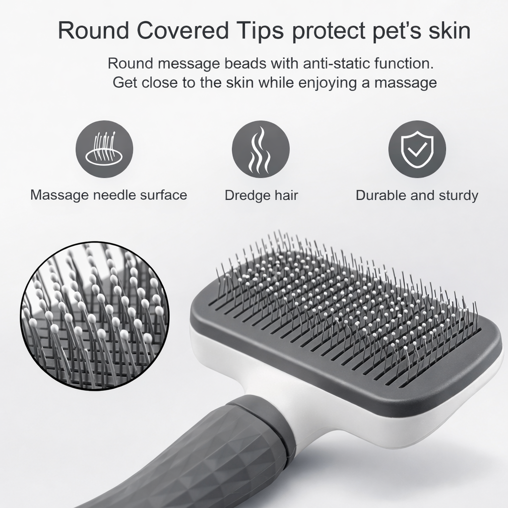 Self-Cleaning Pet Grooming Brush